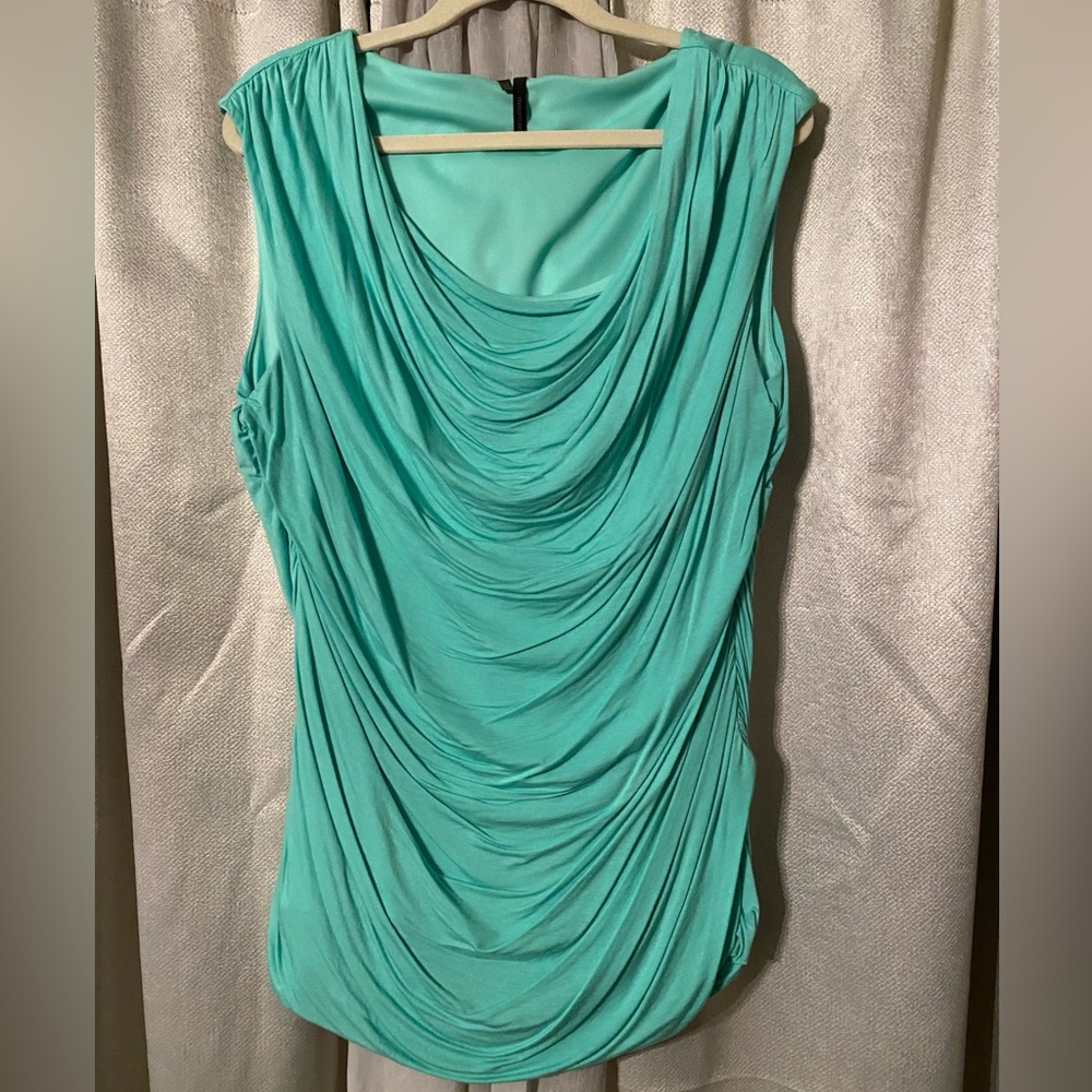 Mint green dress up or dress down sleeveless shirt! Soft and comfortable.